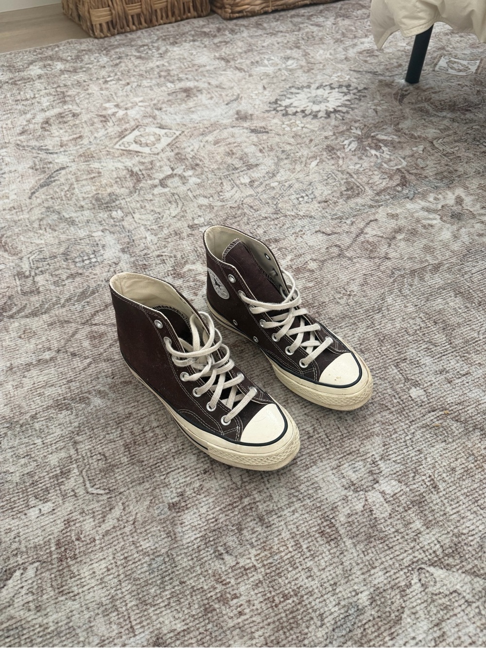 Converse High Top Sneakers - Dark Brown & Cream